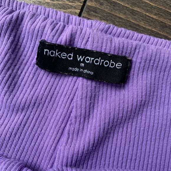 Naked Wardrobe Heavyweight Ribbed Flared Leggings - Picture 3 of 8